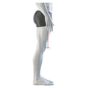 Navel Height to Center of Knee Diagram